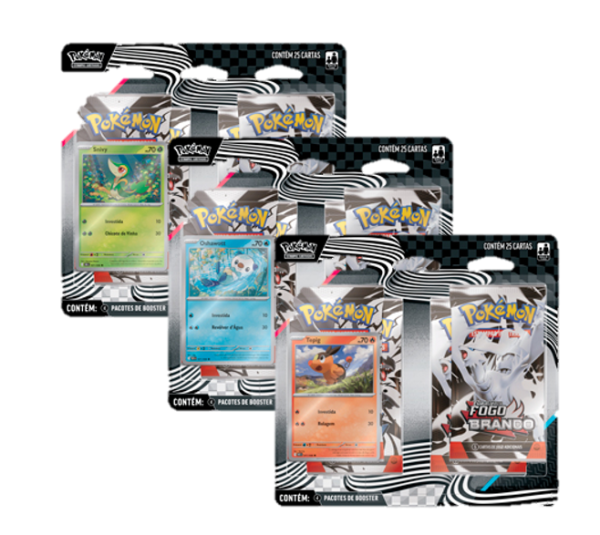 Blister Quádruplo Escarlate e Violeta 10.5 - Fogo Branco e Raio Preto (Kit com 3 unidades)